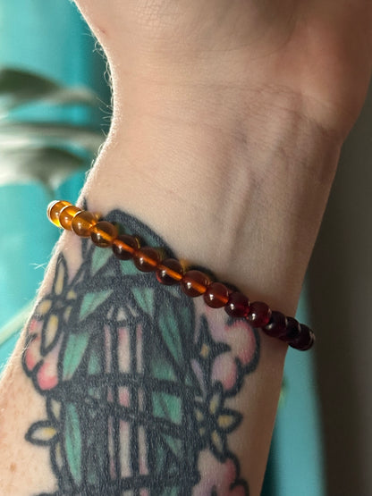 Gradient Baltic Amber Stretch Bracelet